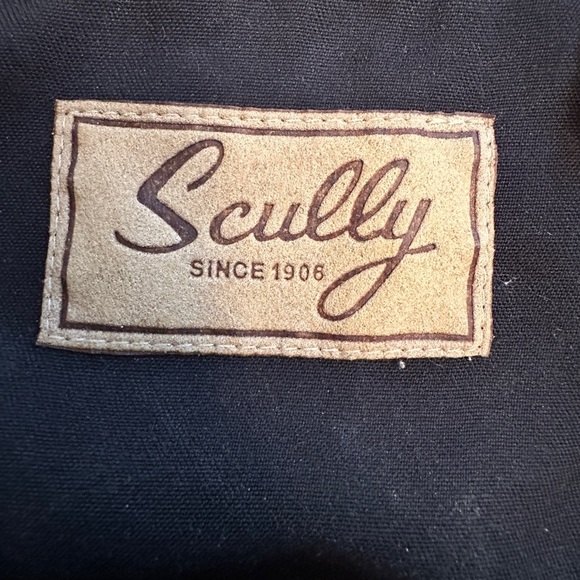 Scully Men's Size Large Studded Western Embroidered Black Snap Shirt Tip Collars - Picture 3 of 10